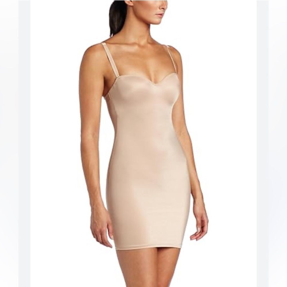 Take 50% OFF- Heavenly Shapewear Beige Strapless Bodycon Dress, Size-L